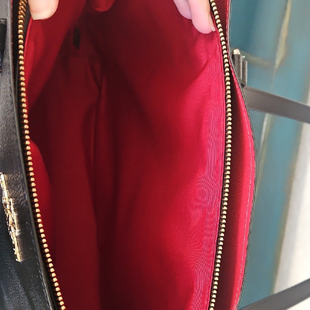Coach Tatum Black and Red Tote Bag - Picture 4 of 15